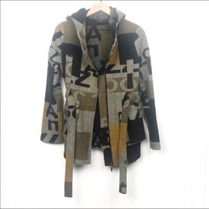 Cativa Belted Hooded Coat Jacket S